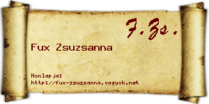 Fux Zsuzsanna névjegykártya