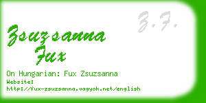 zsuzsanna fux business card
